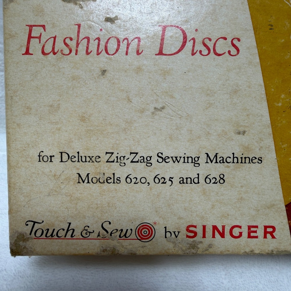 Vintage Singer Fashion Discs Set Touch & Sew Models 620 625 628 Buttonholing - Picture 2 of 8